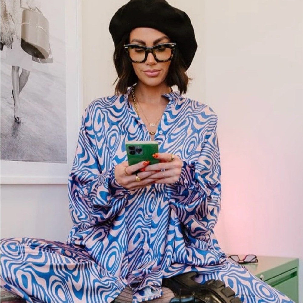 Dressed in LaLa Satin Playsuit- Magic Swirl